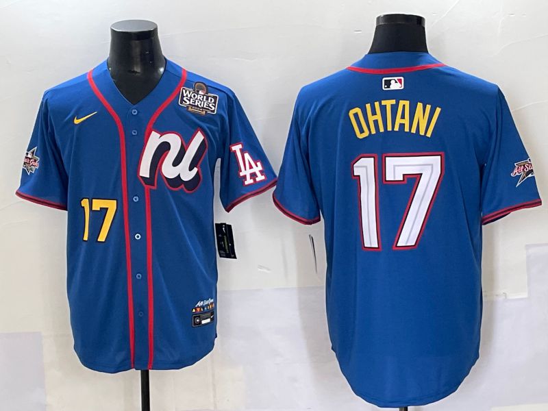 Men 2025 Los Angeles Dodgers #17 Ohtani Blue All star Nike MLB Jersey style 7